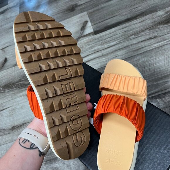 Sorel x Prana Roaming Two Strap Slide Flat Sandals Desert Spark NWT Size 9.5 - Picture 6 of 10